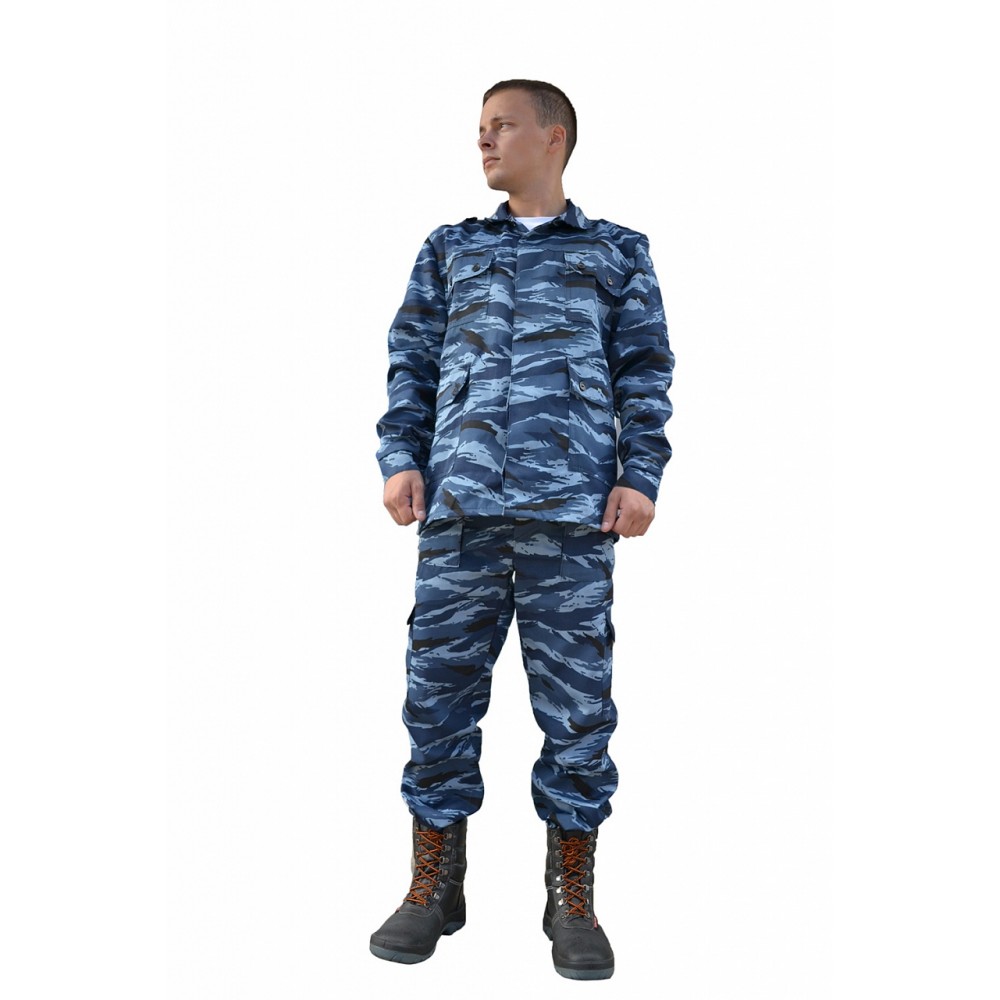 Костюм военно-полевой упрощенный (ткань смесовая, КМФ синий)