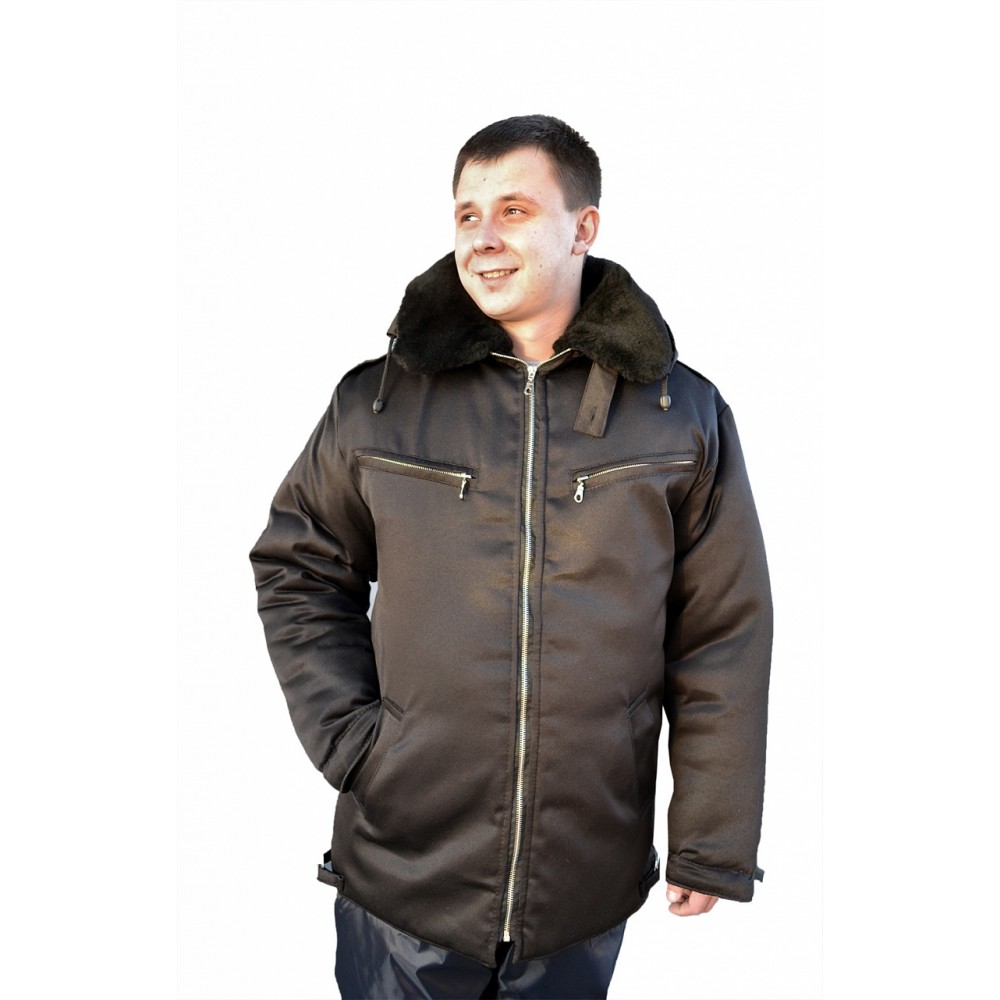 Куртка № У-351-1 (ткань смесовая, черный)