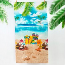 Полотенце пляжное вафельное 150*60 "Отпуск"